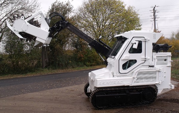 A75T with Boom Extended & Raised
