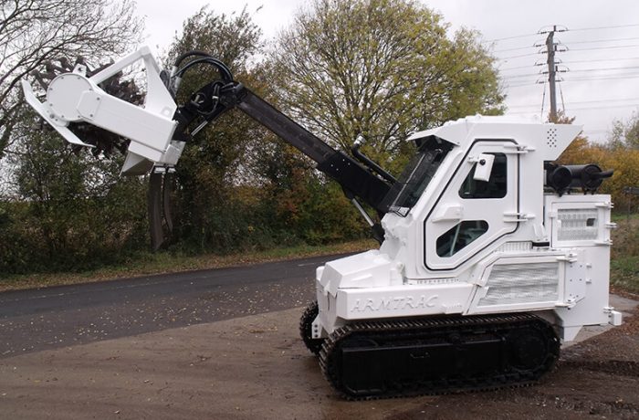 A75T with Boom Extended & Raised